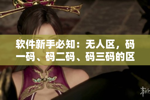 软件新手必知：无人区，码一码、码二码、码三码的区别详解