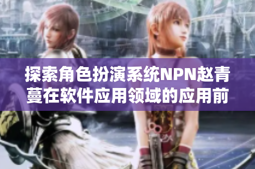 探索角色扮演系统NPN赵青蔓在软件应用领域的应用前景