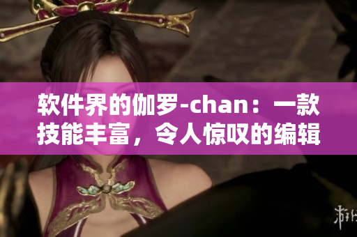 软件界的伽罗-chan：一款技能丰富，令人惊叹的编辑软件