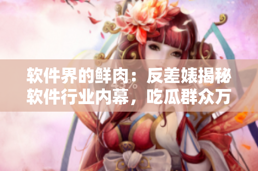 软件界的鲜肉：反差婊揭秘软件行业内幕，吃瓜群众万里追踪的黑料大揭露
