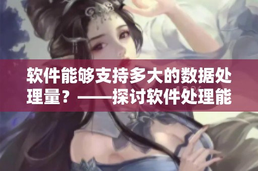 软件能够支持多大的数据处理量？——探讨软件处理能力的极限