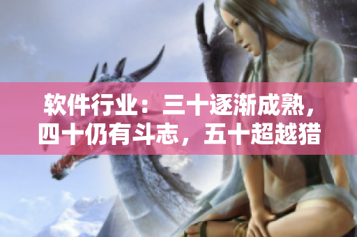 软件行业:三十逐渐成熟,四十仍有斗志,五十超越猎豹 软件行业:三十逐渐成熟,四十仍有斗志,五十超越猎豹